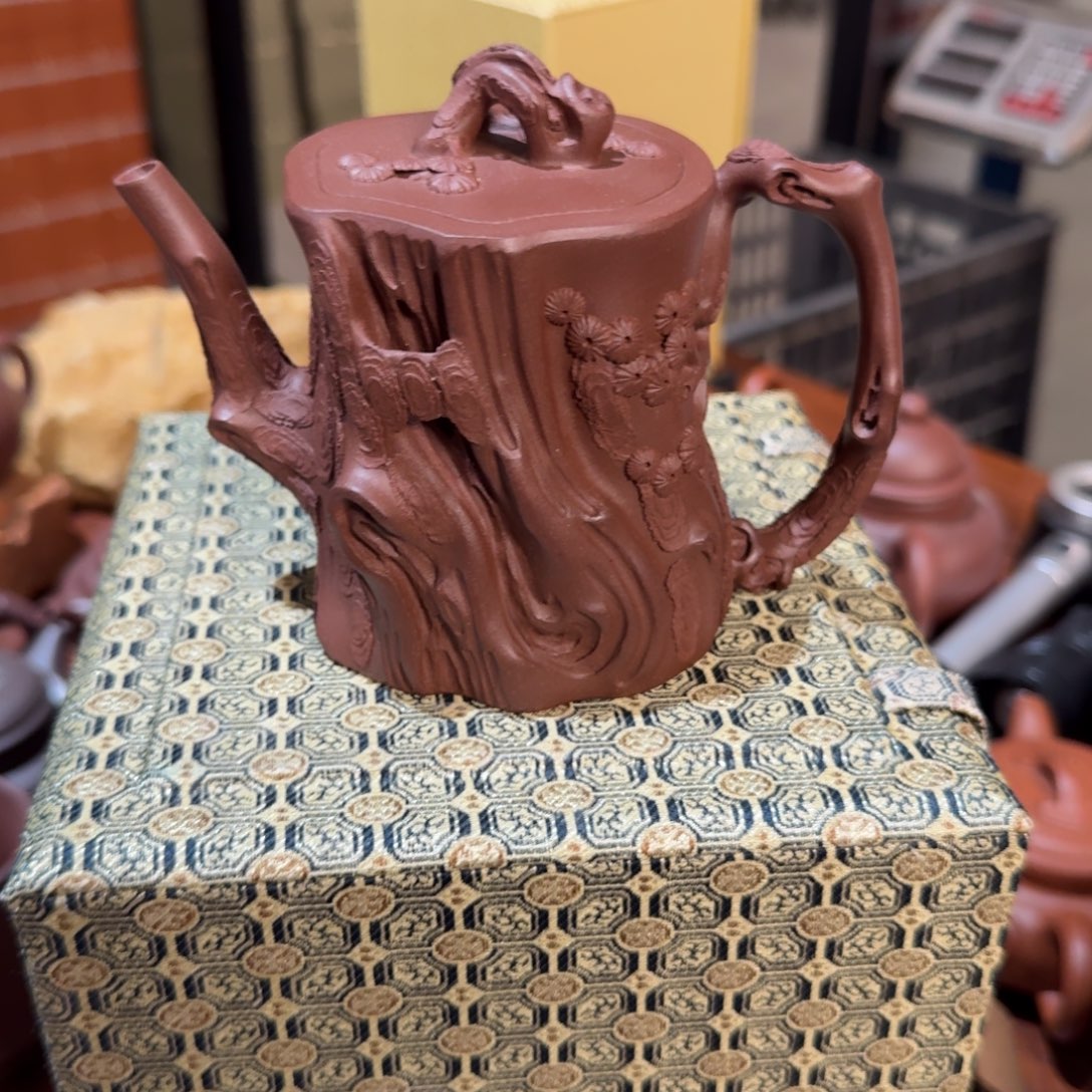 拾***叁茶壶紫砂原矿原石的制作方法