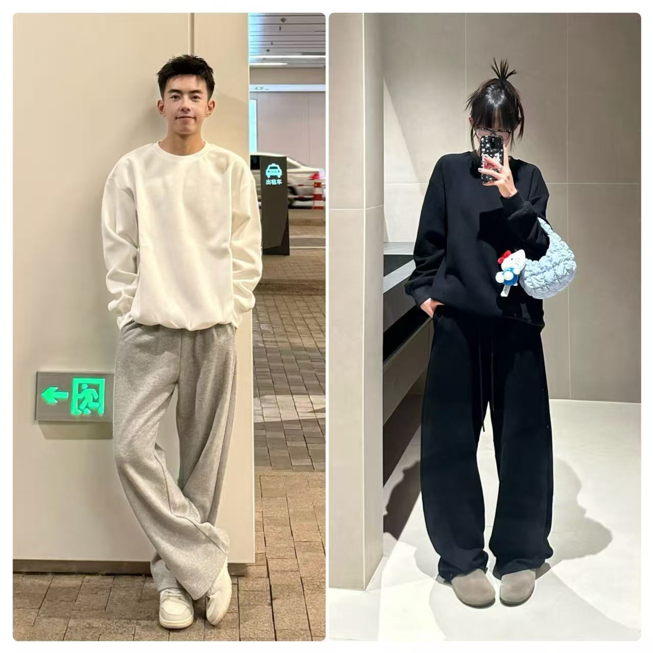 新款秋冬套头男宽松长袖圆领卫衣百搭情侣潮流韩版