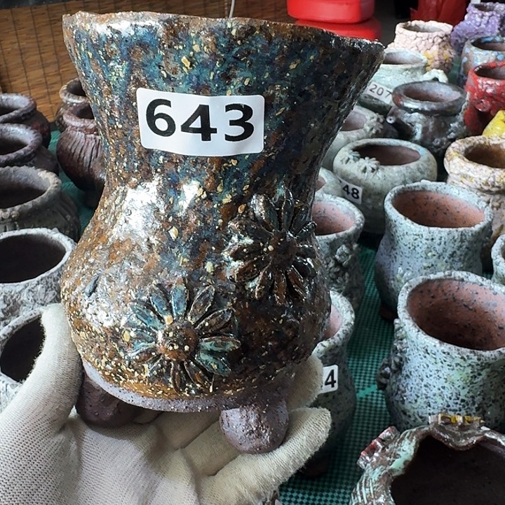 内口10高15粗陶手工制作