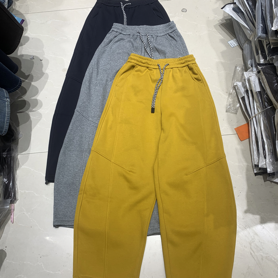 加绒弯刀休闲卫裤759