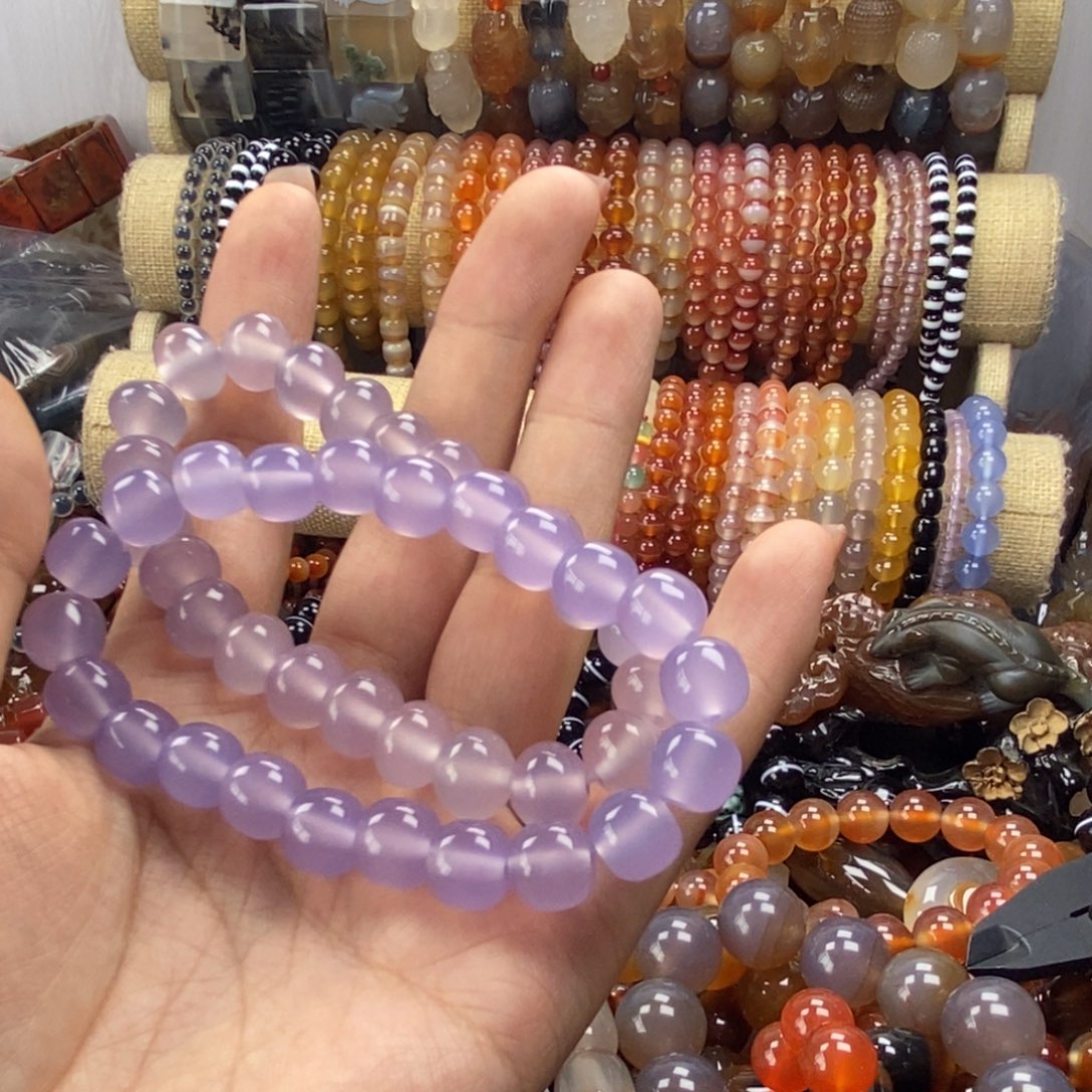 幸***我玛瑙/玉髓手链未镶嵌