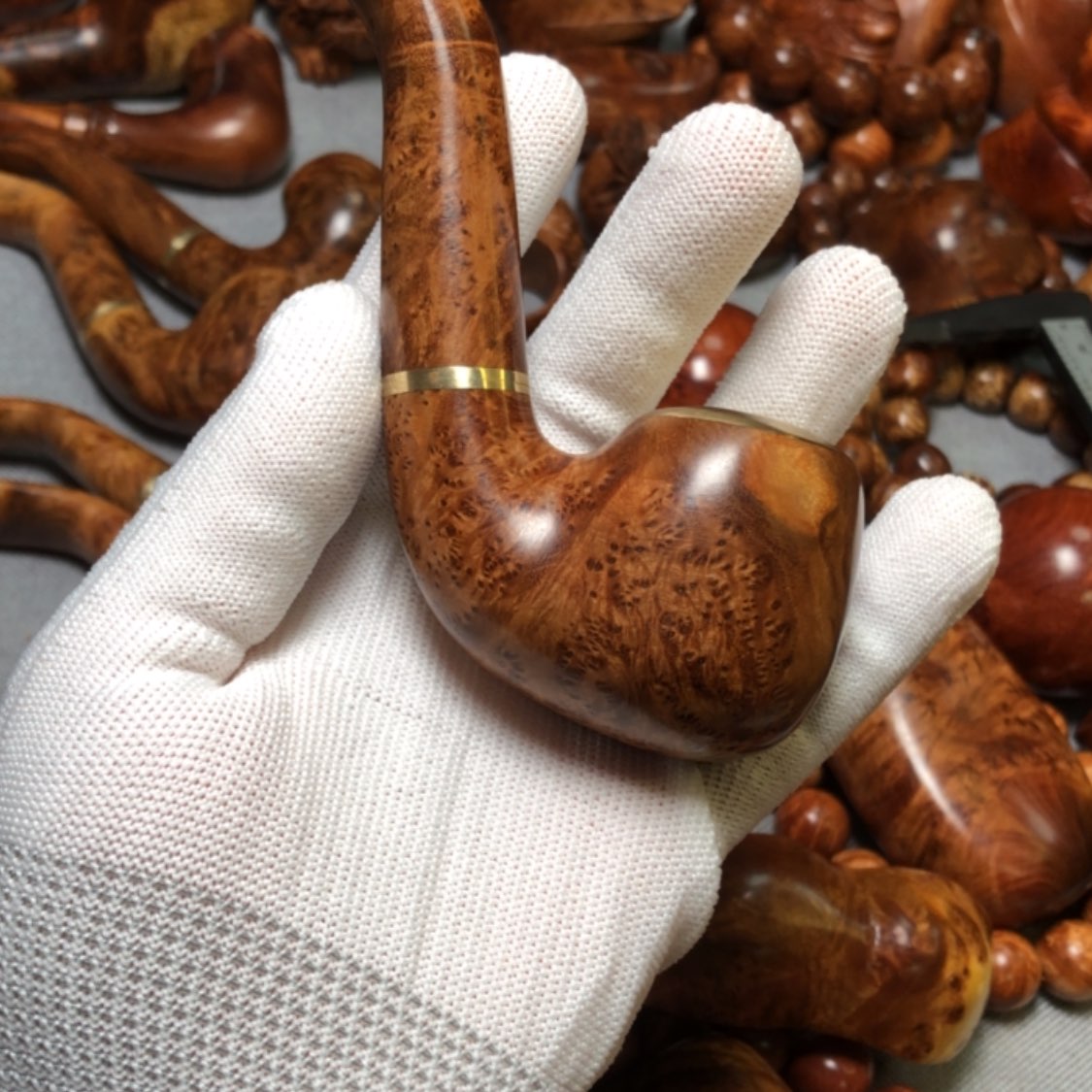 【闪购商品】木麻梨疙瘩火琉璃手把件