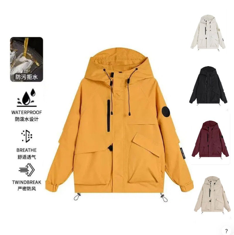 春秋户外冲锋衣情侣运动夹克男女同款外套通勤登山服-2519