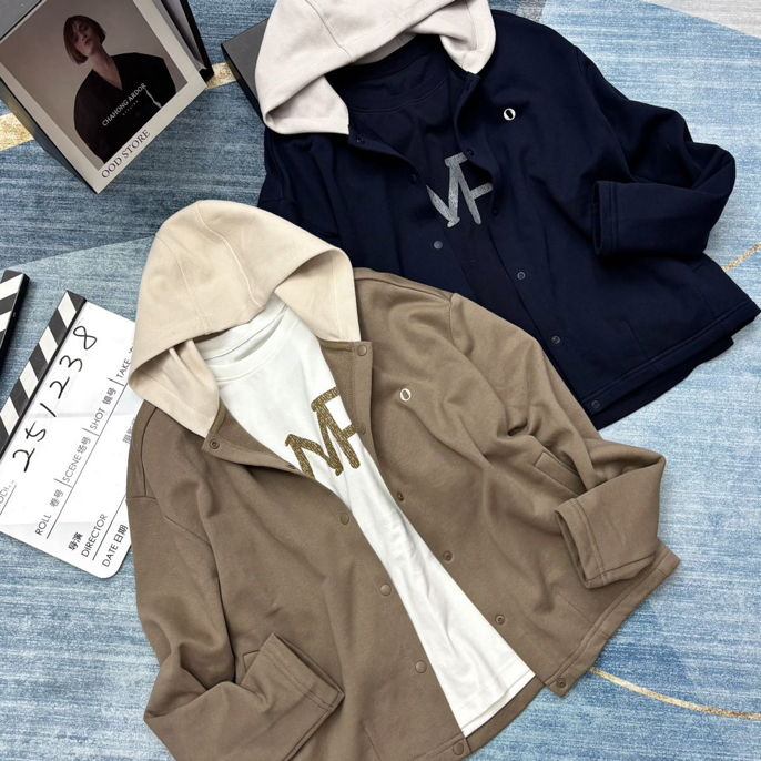 菲玛掂251238正品2025秋装新款时尚休闲显瘦连帽卫衣女装外套开衫