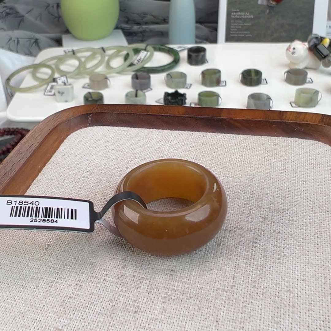 和田玉未镶嵌戒指N143红糖墩墩不退换