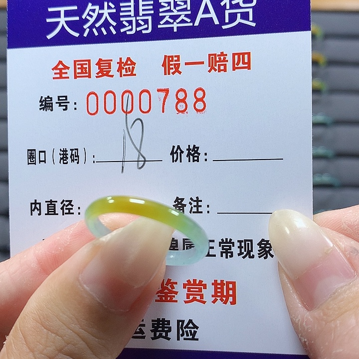 翡翠未镶嵌戒圈0788