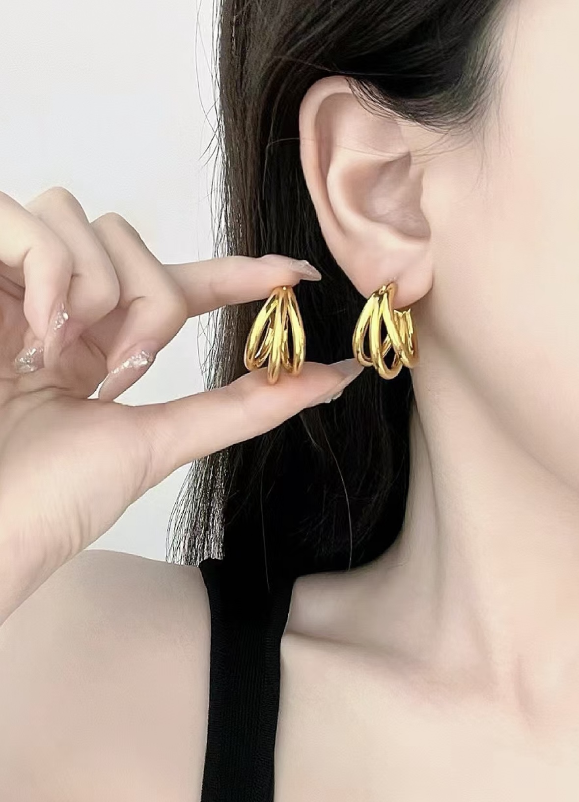 {江江好} 足金999 5D工艺 猫爪耳扣 （多样性发一）