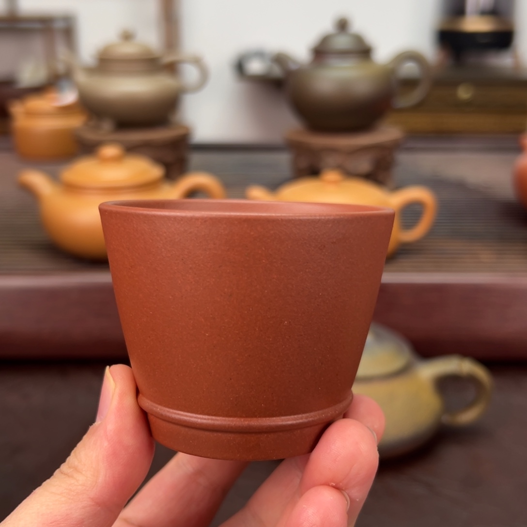 y***a紫砂茶壶红棕泥主人杯