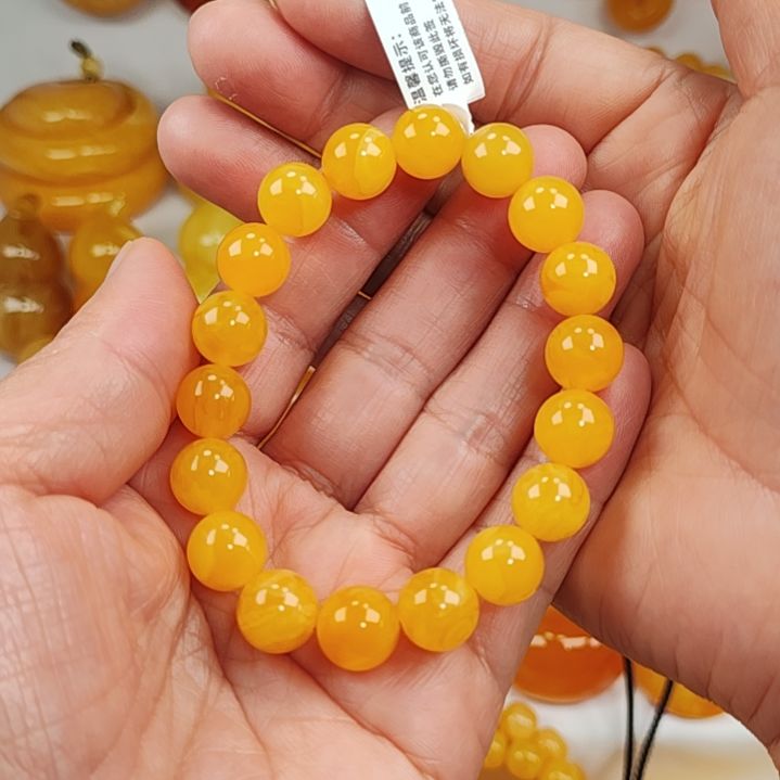 蜜蜡手串未镶嵌手串1O