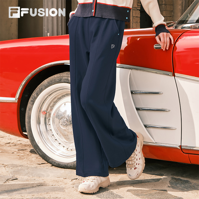 马上起飞 | 斐乐针织长裤女新年款红色宽松休闲直筒裤T11W612602F