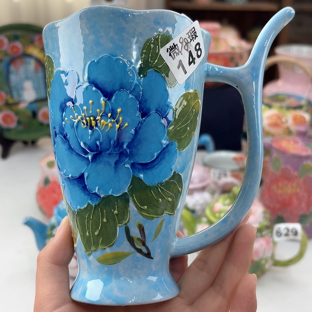 景德镇手绘高温釉下彩陶瓷茶具