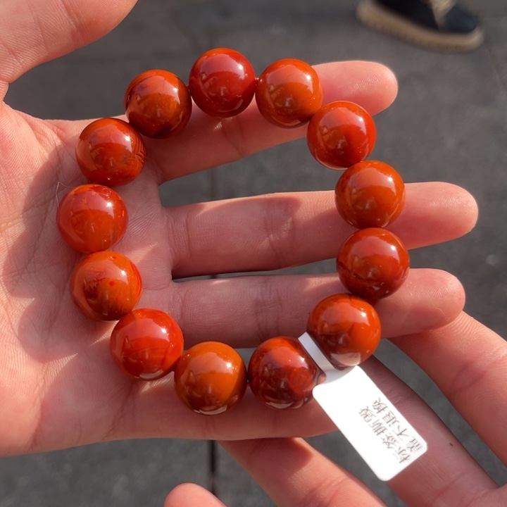 南红玛瑙手链合金
