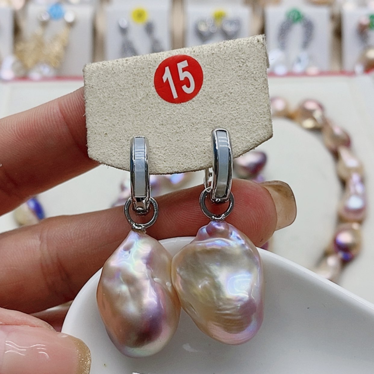 【闪购商品】淡水珍珠耳饰银S925镶嵌