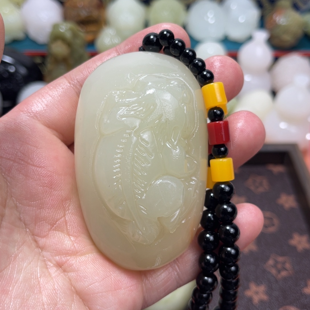 用***4石材石材方解石手把件不退换