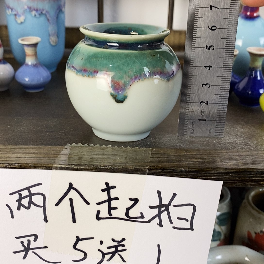 摆件景德镇高温陶瓷小花瓶