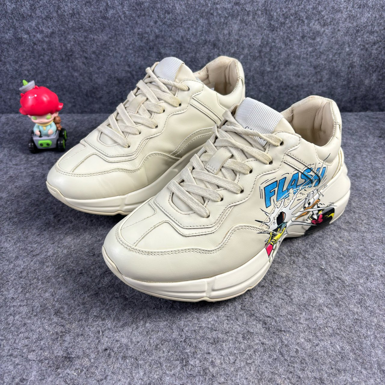 95新 GUCCI/古驰 迪士尼联名唐老鸭印花老爹鞋 35码 YLP1448