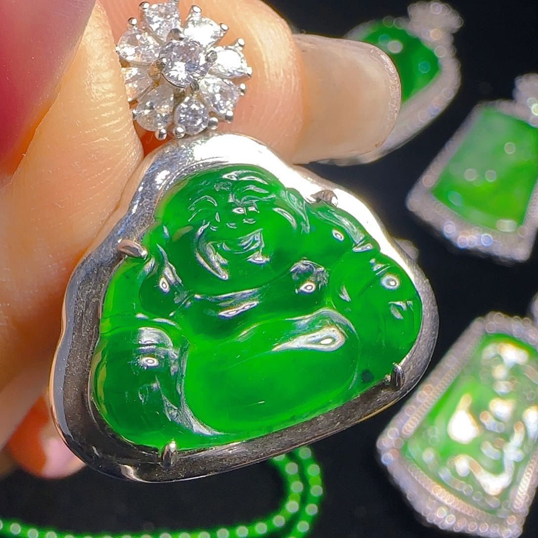 翡翠吊坠(赠链)银S925镶嵌