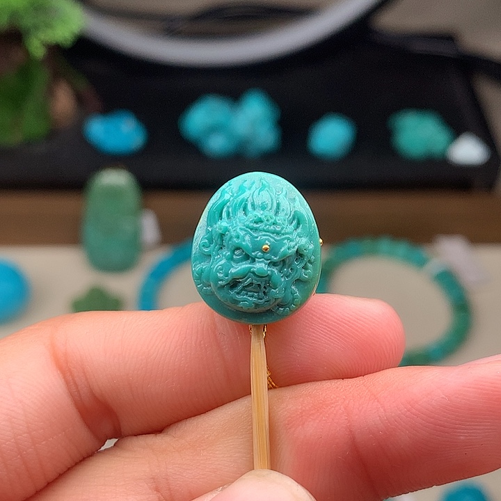 绿松石未镶嵌珠宝奇石16.6✖️14.0✖️11.5