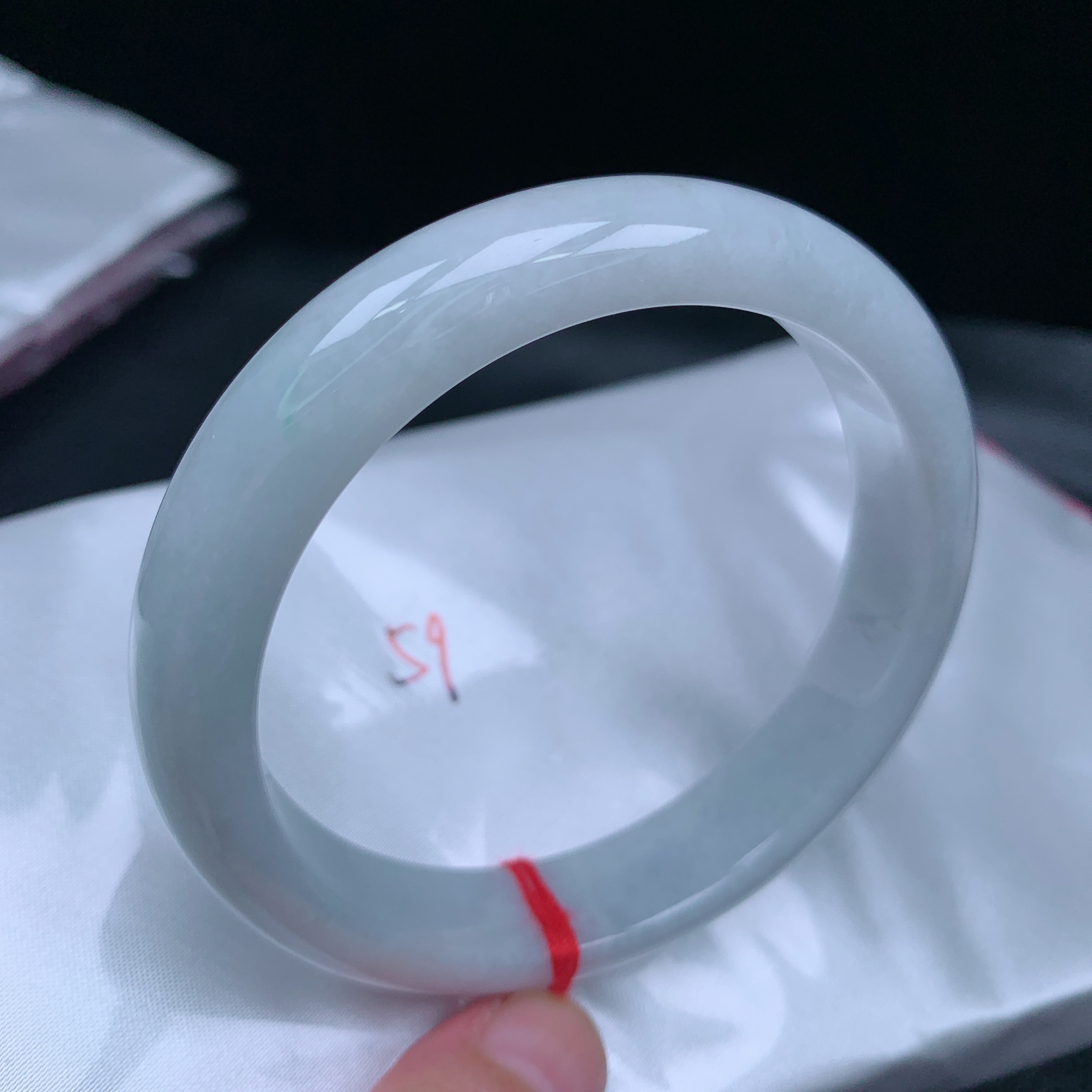 编号407缅甸纯天然翡翠A货手镯贵妃手镯正圈贵妃手镯