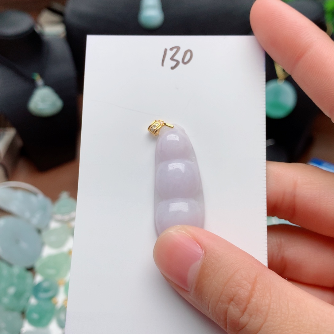 翡翠颈饰银S925镀金镶嵌吊坠