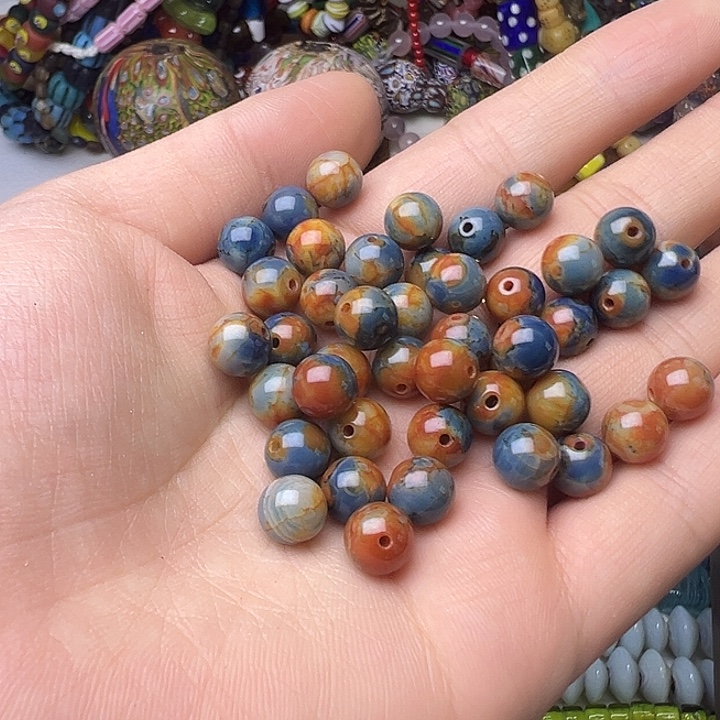 颈饰玻璃玛瑙7毛一颗