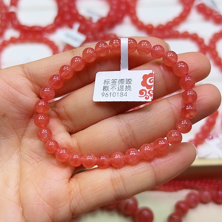 菱锰矿（红纹石）手串未镶嵌