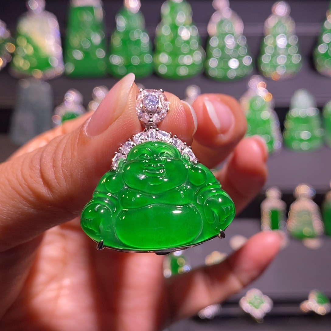 翡翠银S925镶嵌戒指翡翠