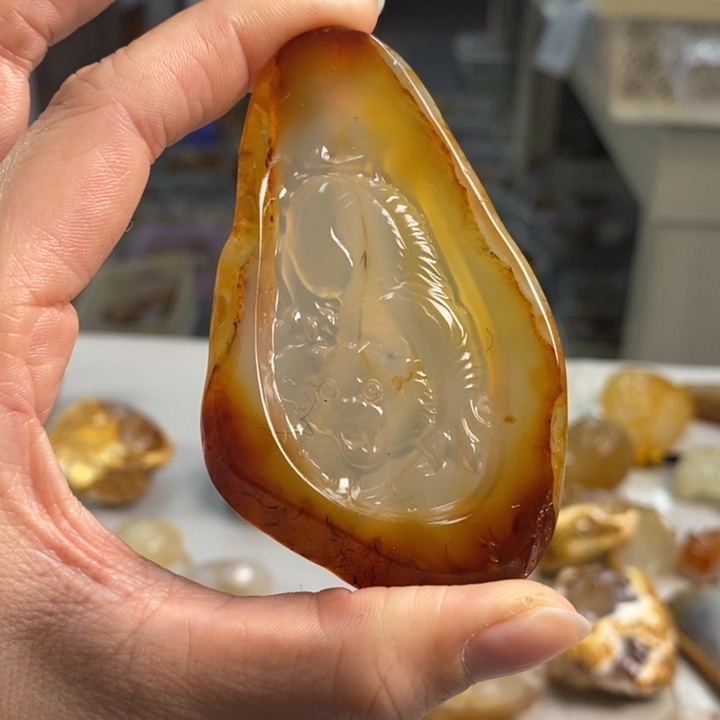 玛瑙/玉髓吊坠(不含链)未镶嵌
