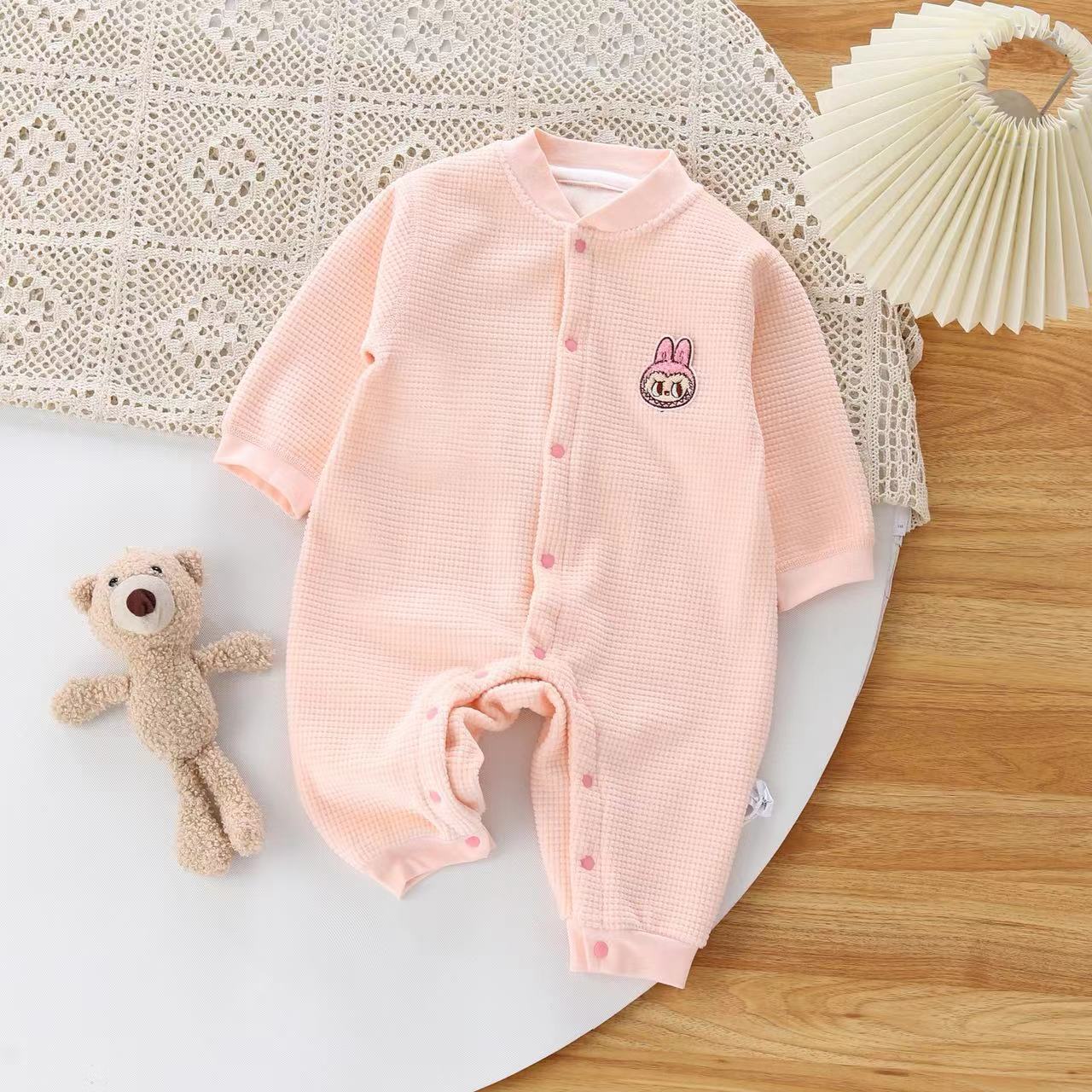 幼儿保暖春秋家居服爬服暖暖绒哈衣