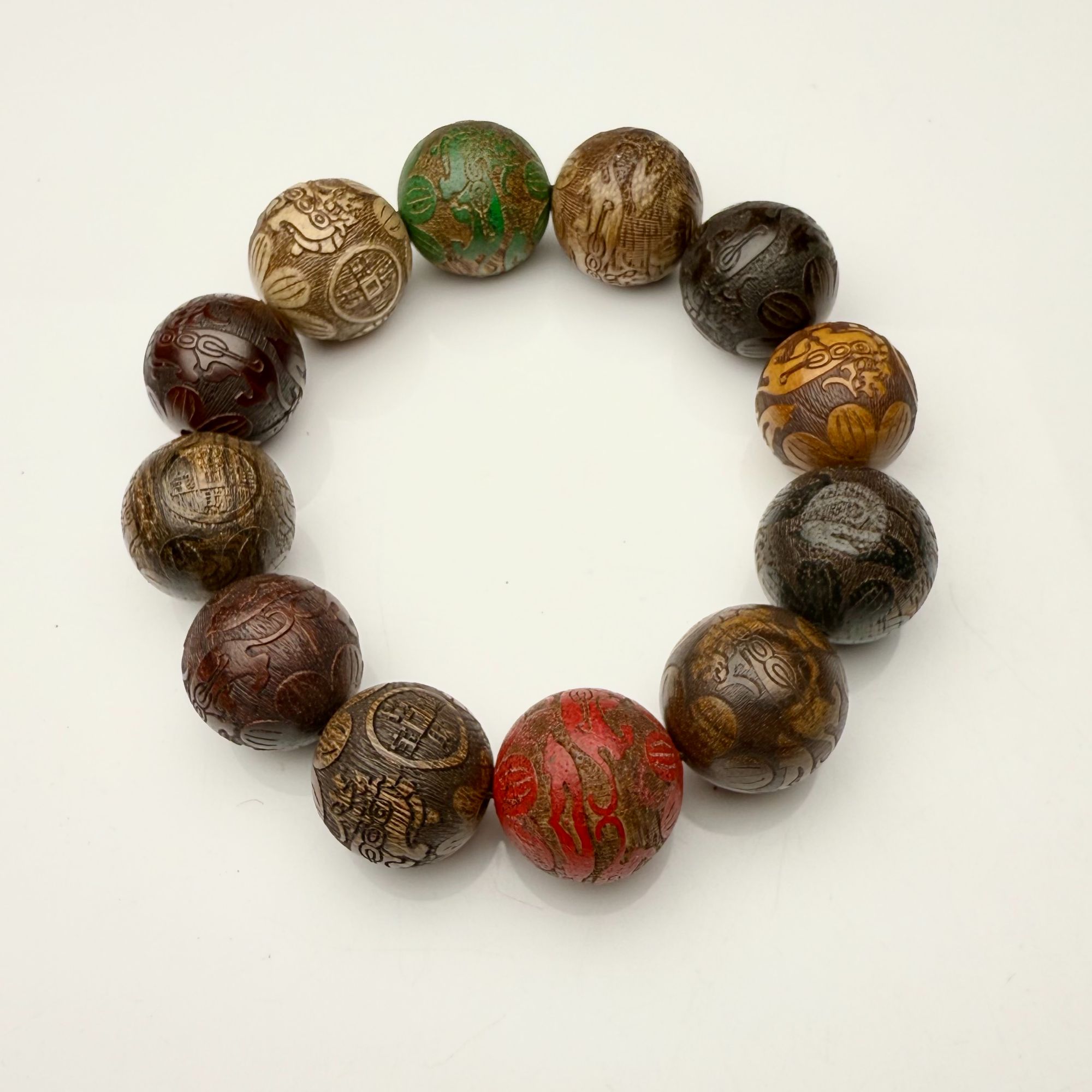 非金属木质手链 ZBG0691奇楠多宝手串（天然珠宝多样性发其一）