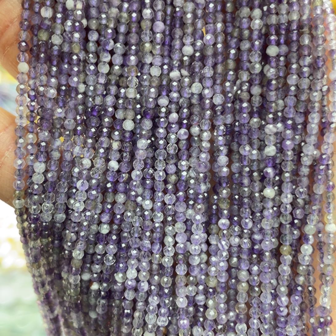 玛瑙/玉髓未镶嵌珠宝半成品紫水晶2条卡2