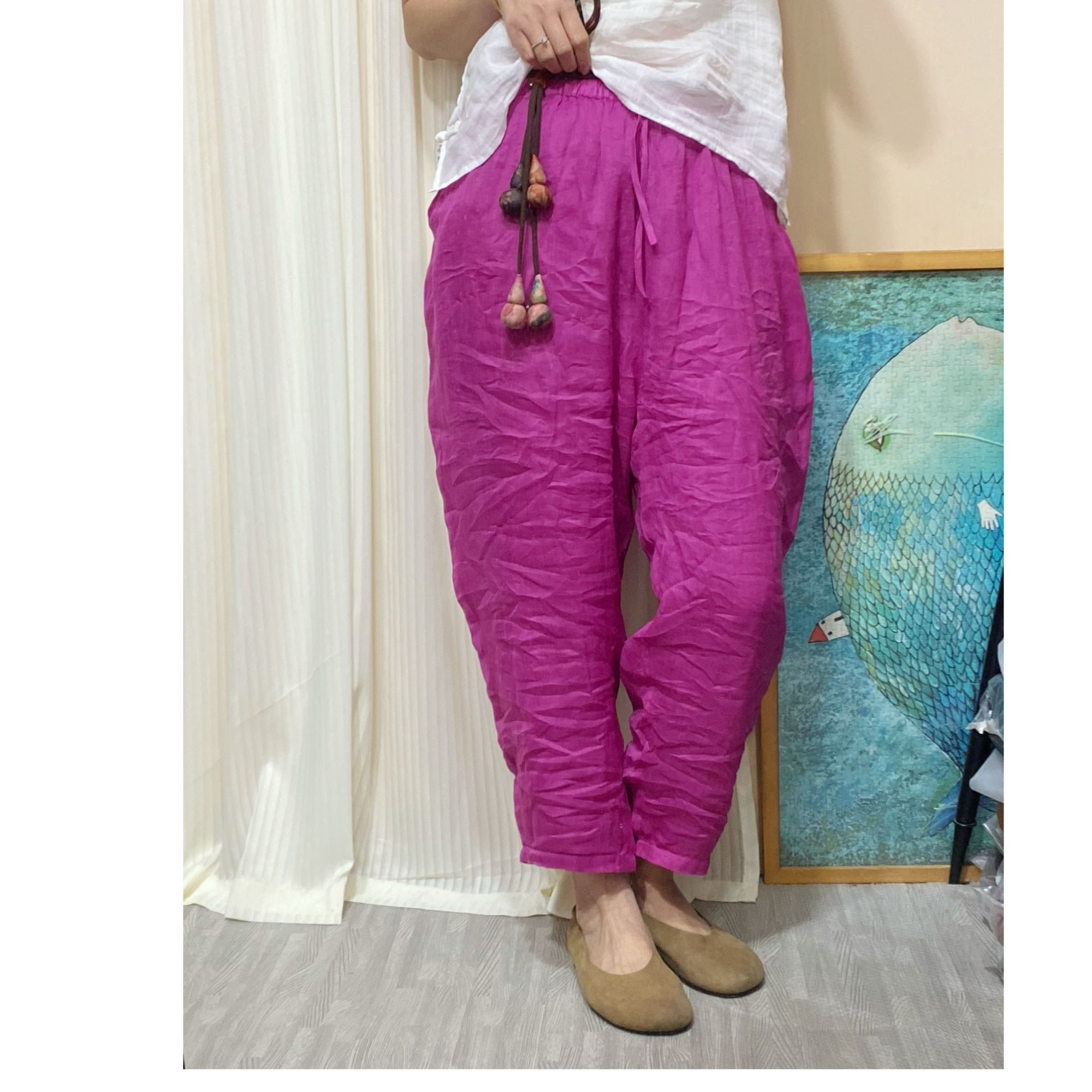 箫箫  原创苎麻双层萝卜裤【218款】