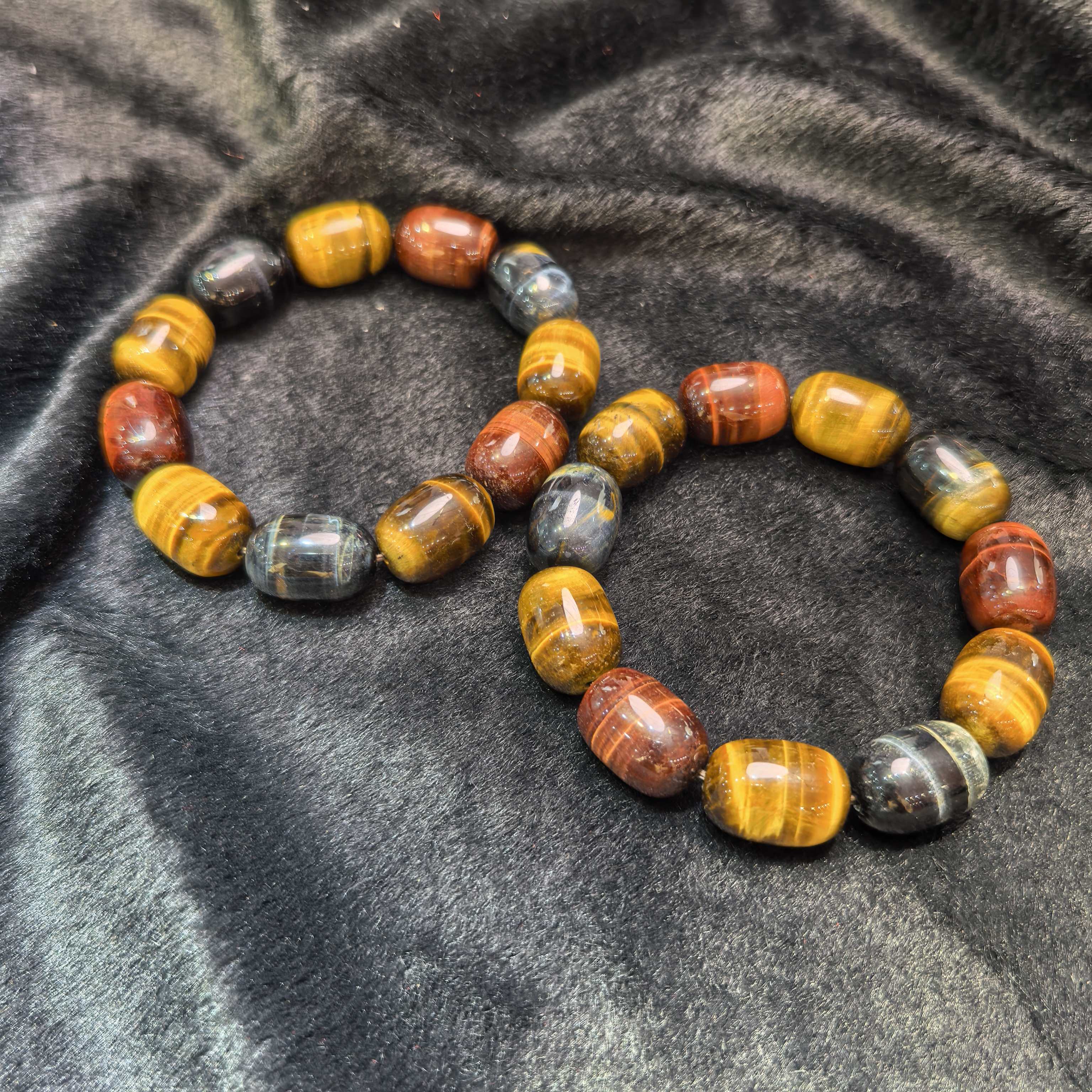 江德洋珠宝C3662六彩明珠木变石桶珠手串-多样性发货只发一件