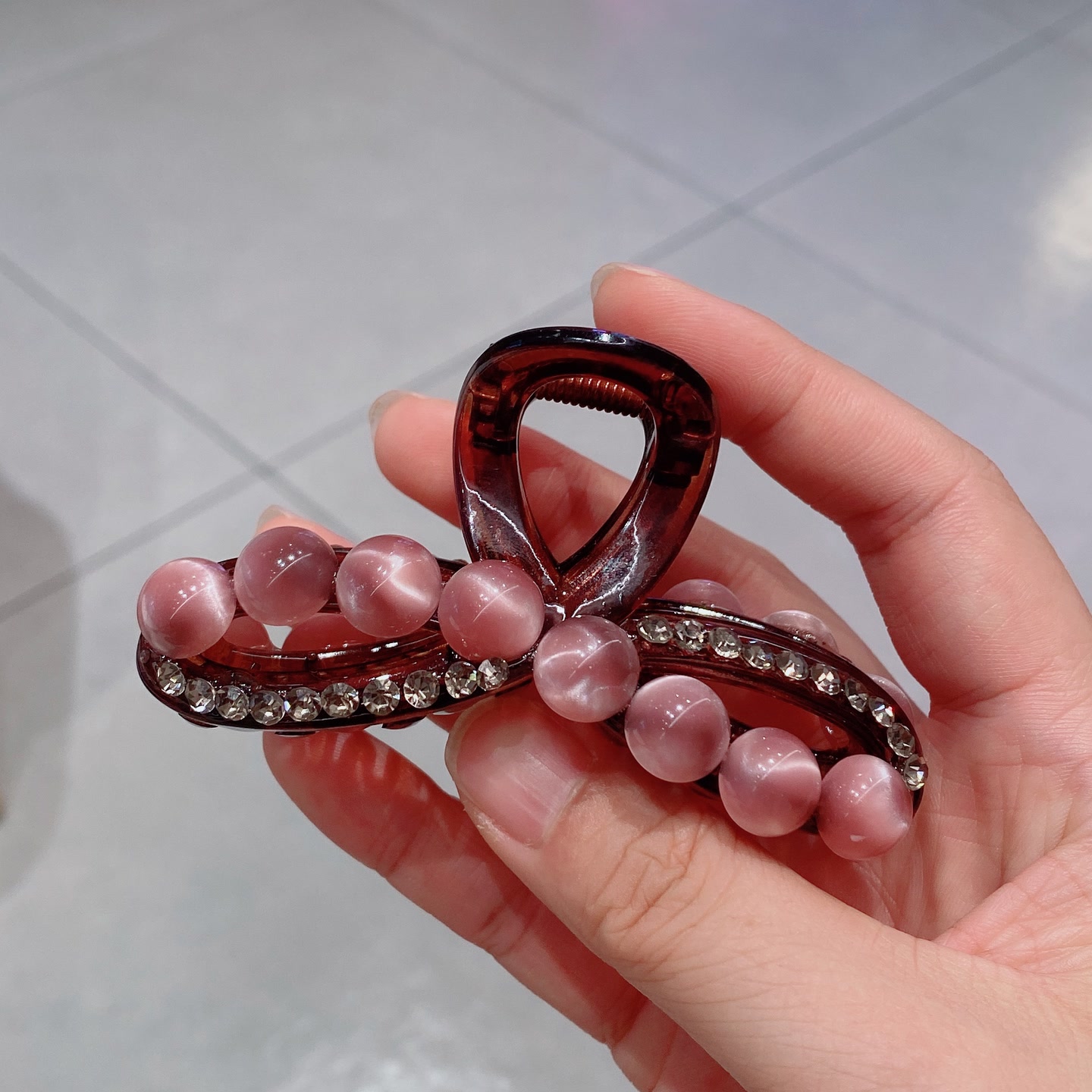 M2167夏季2025新款紫色糖豆抓夹韩版九公分百搭款