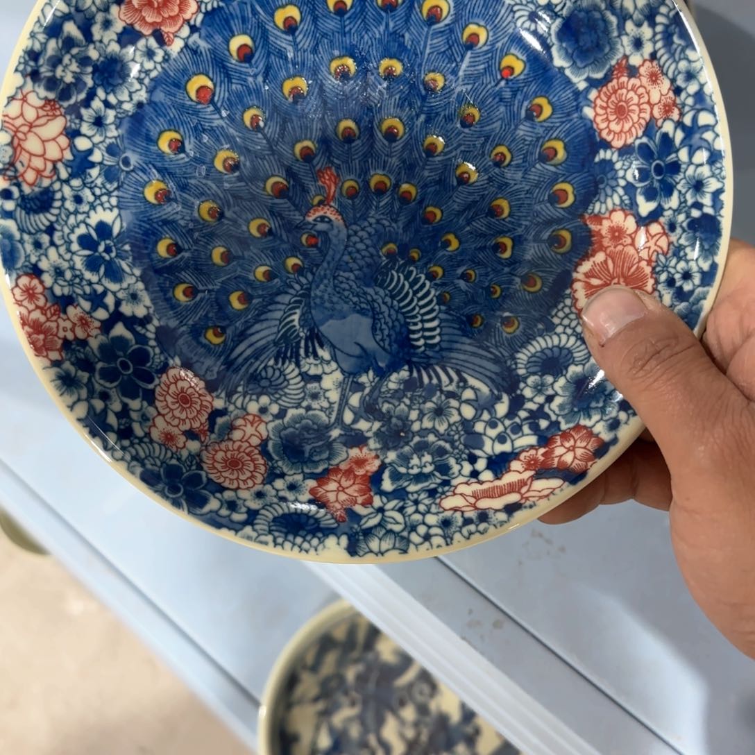 瓷片摆件手绘瓷器全部处理