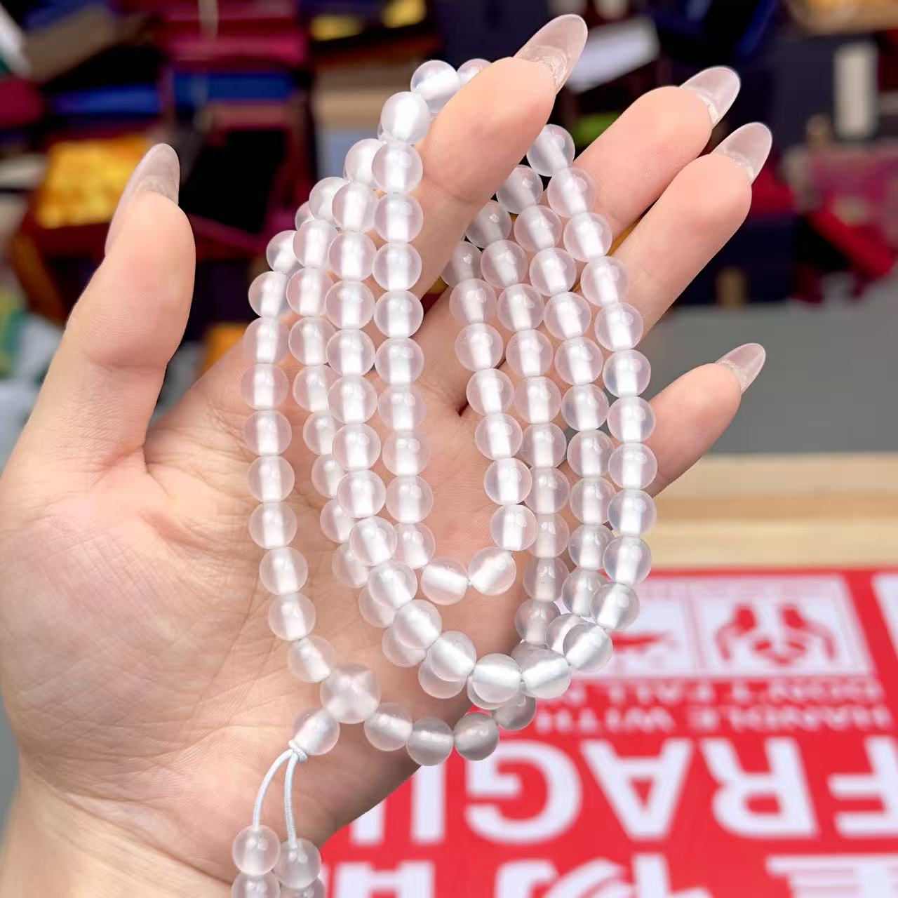 非金属玻璃项链 海云母多圈 无礼盒 S1064