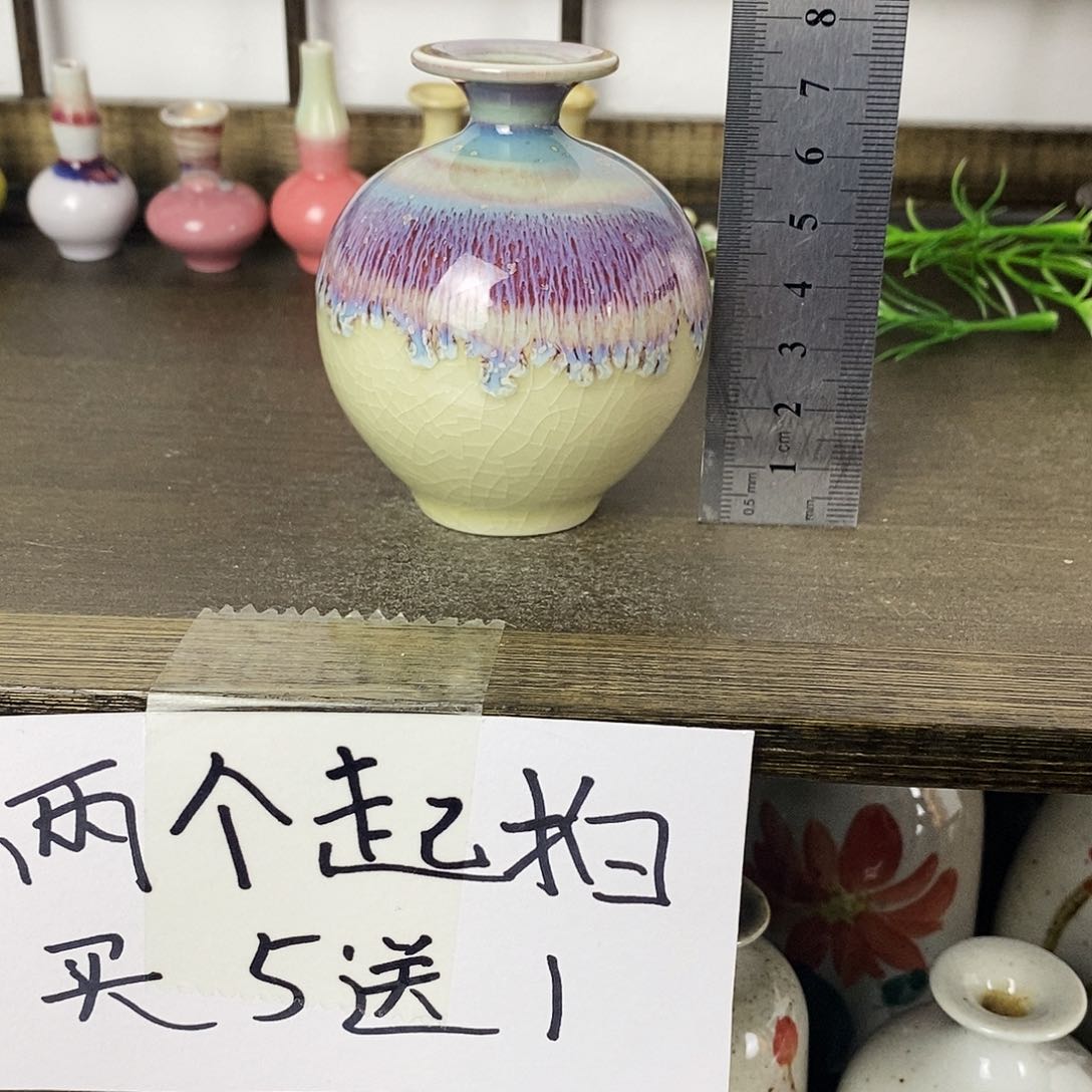 摆件景德镇高温陶瓷小花瓶