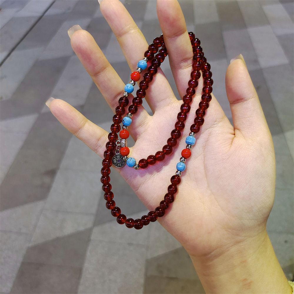 【闪购链接】精品石榴石多圈手串