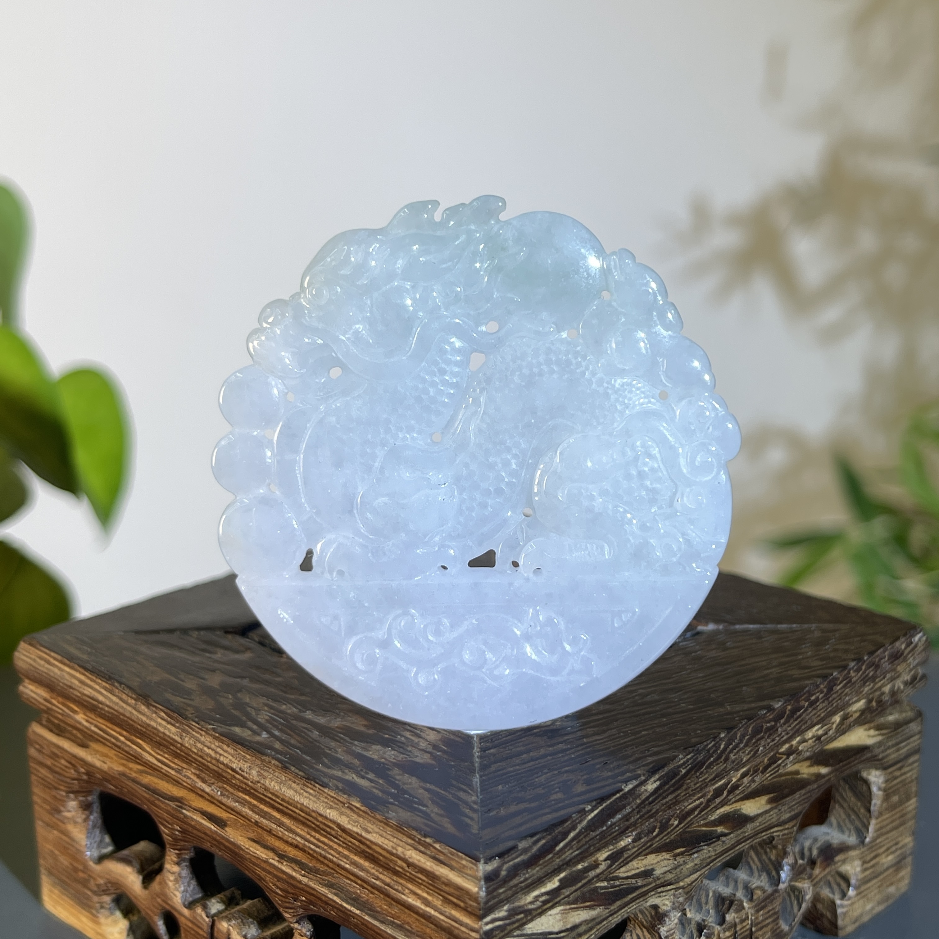 JXW14-57 天然缅甸A货翡翠 龙牌