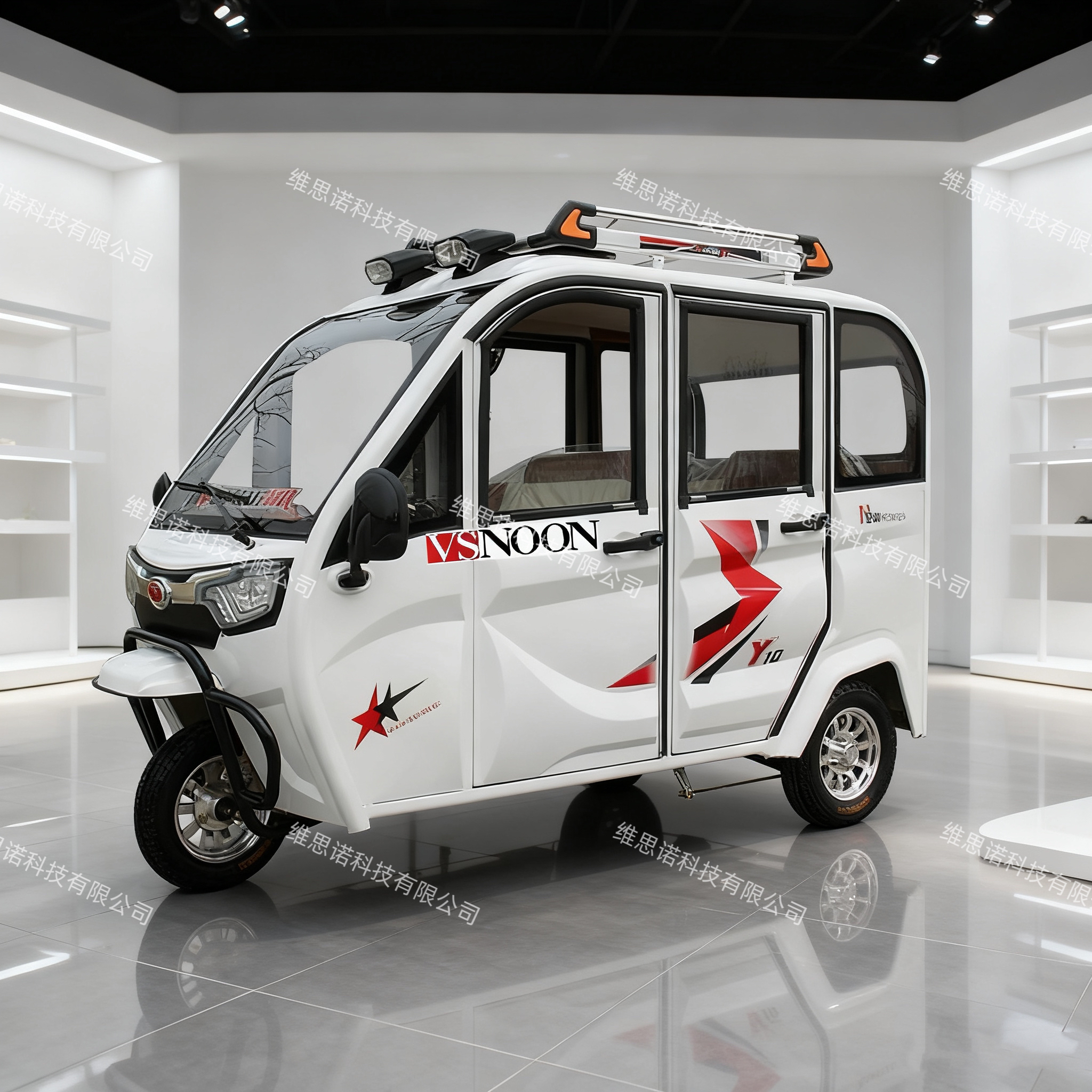 经典五门全封闭电动三轮车女士老年代步接送孩子电瓶电动车家用