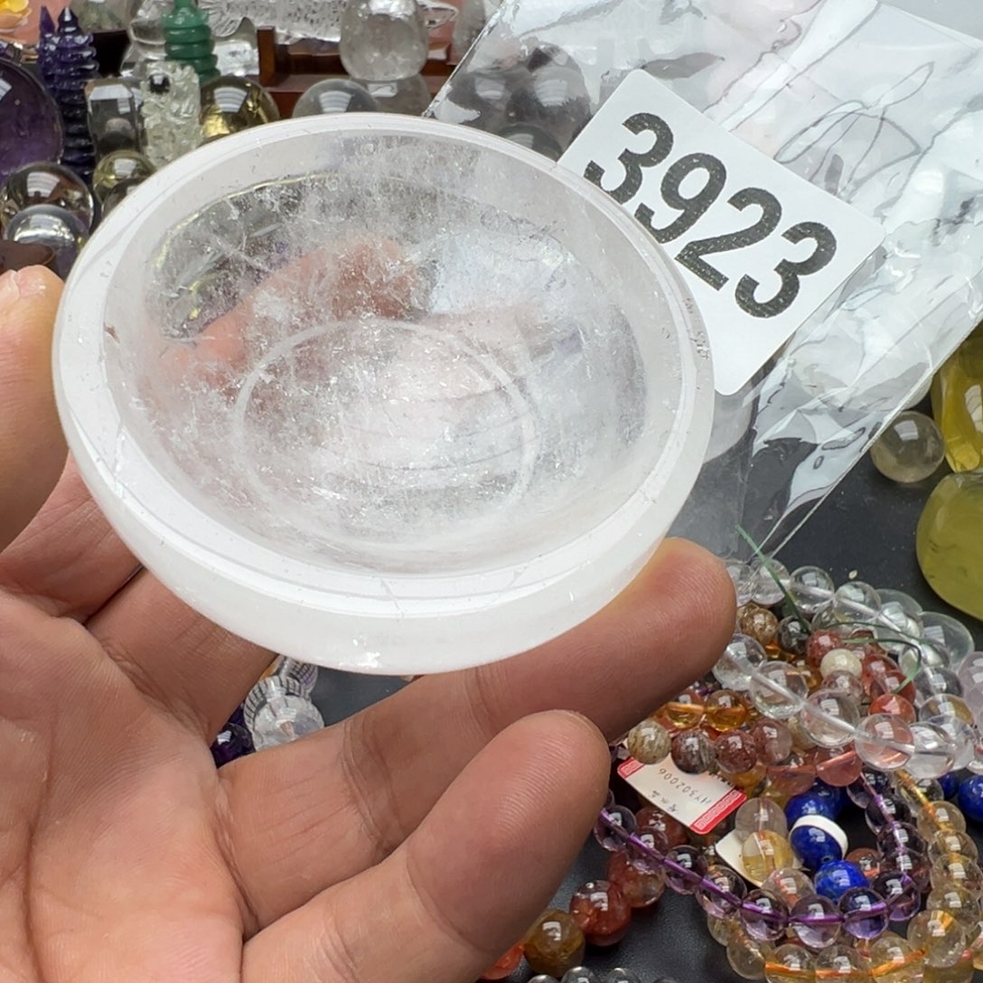 未镶嵌珠宝半成品水晶皇****石水晶碗3923