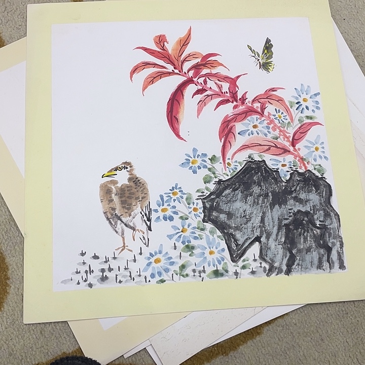 兖***师国画卡纸作品20张艺