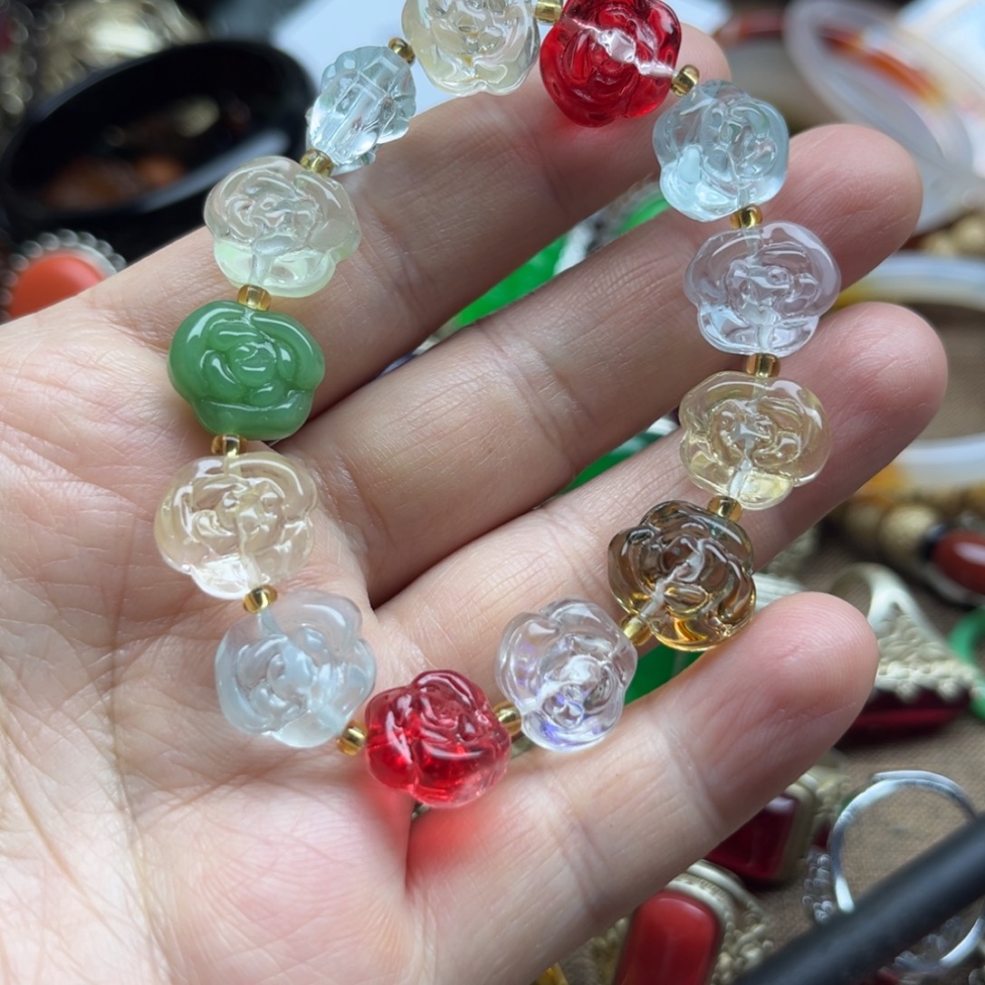 五彩手链玫瑰花型