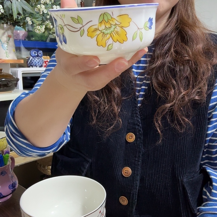 骨瓷翠花款米饭碗