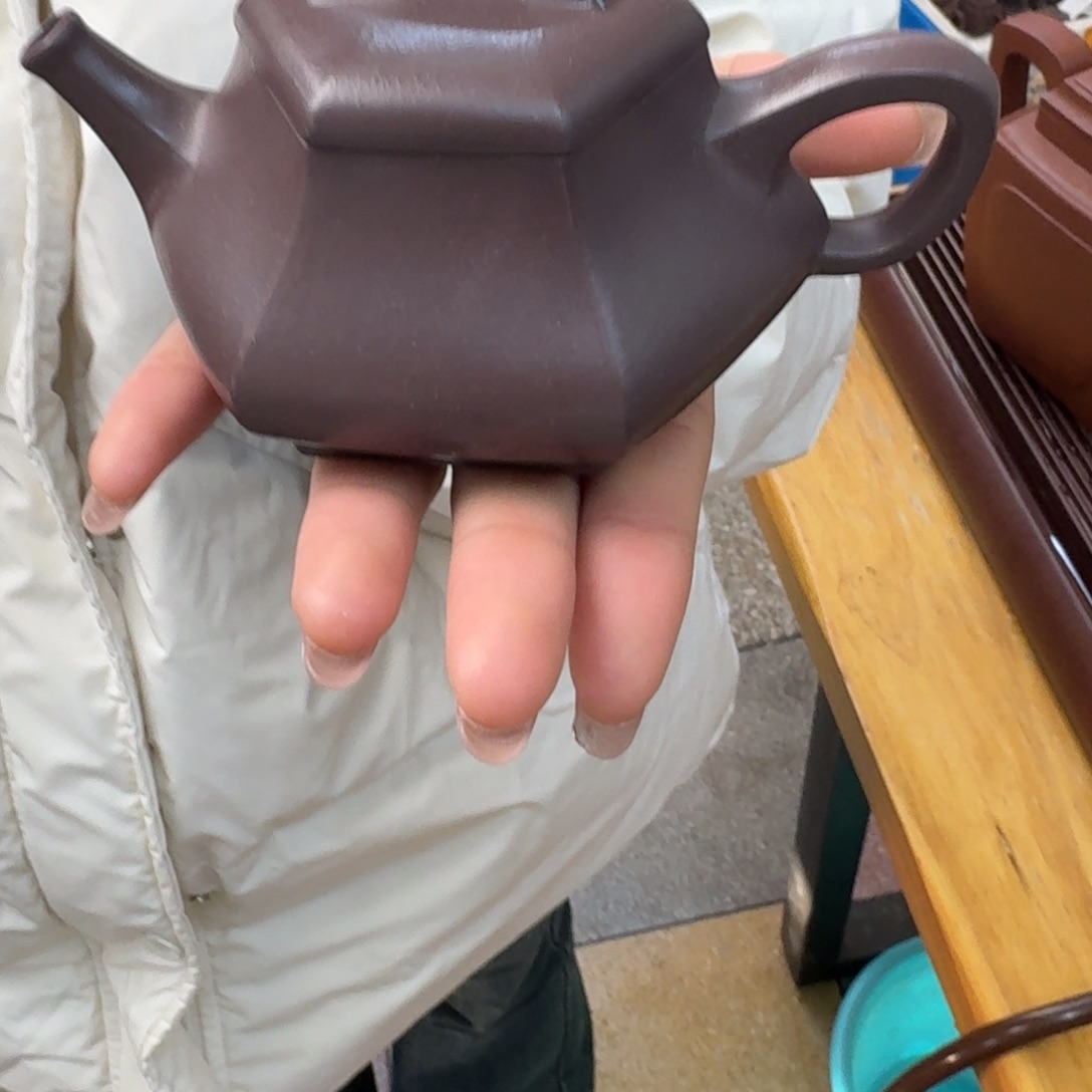 紫砂茶壶紫砂壶六方石瓢180cc