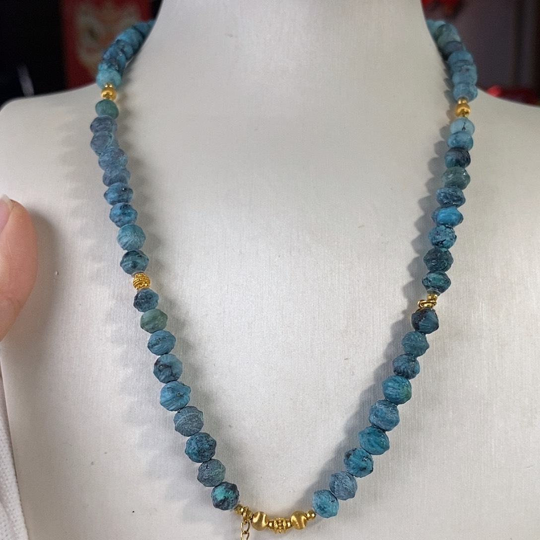 绿松石18K金镶嵌珠宝奇石