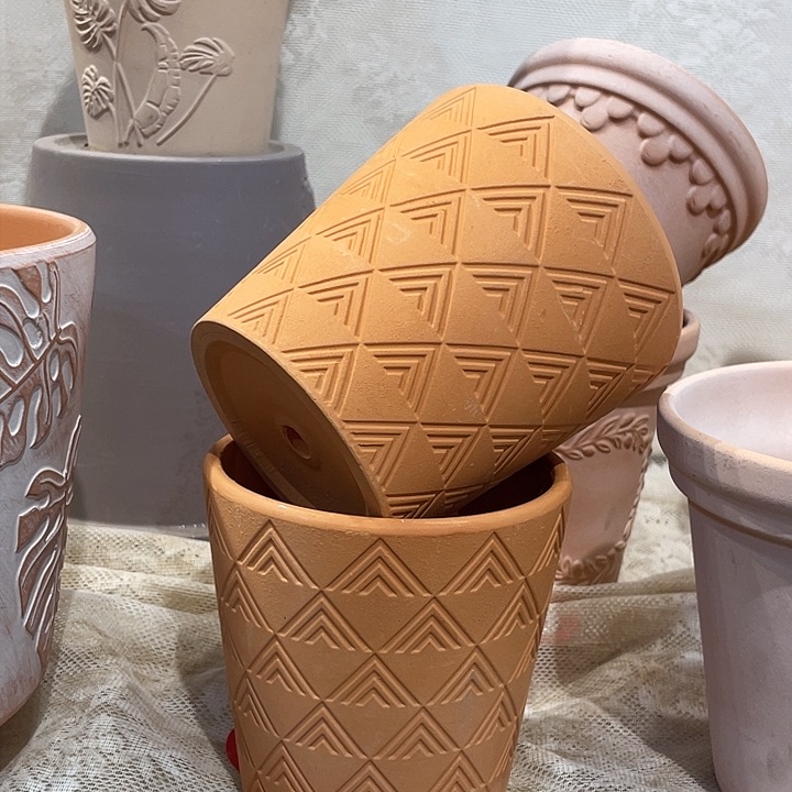 红陶11×11花盆两个