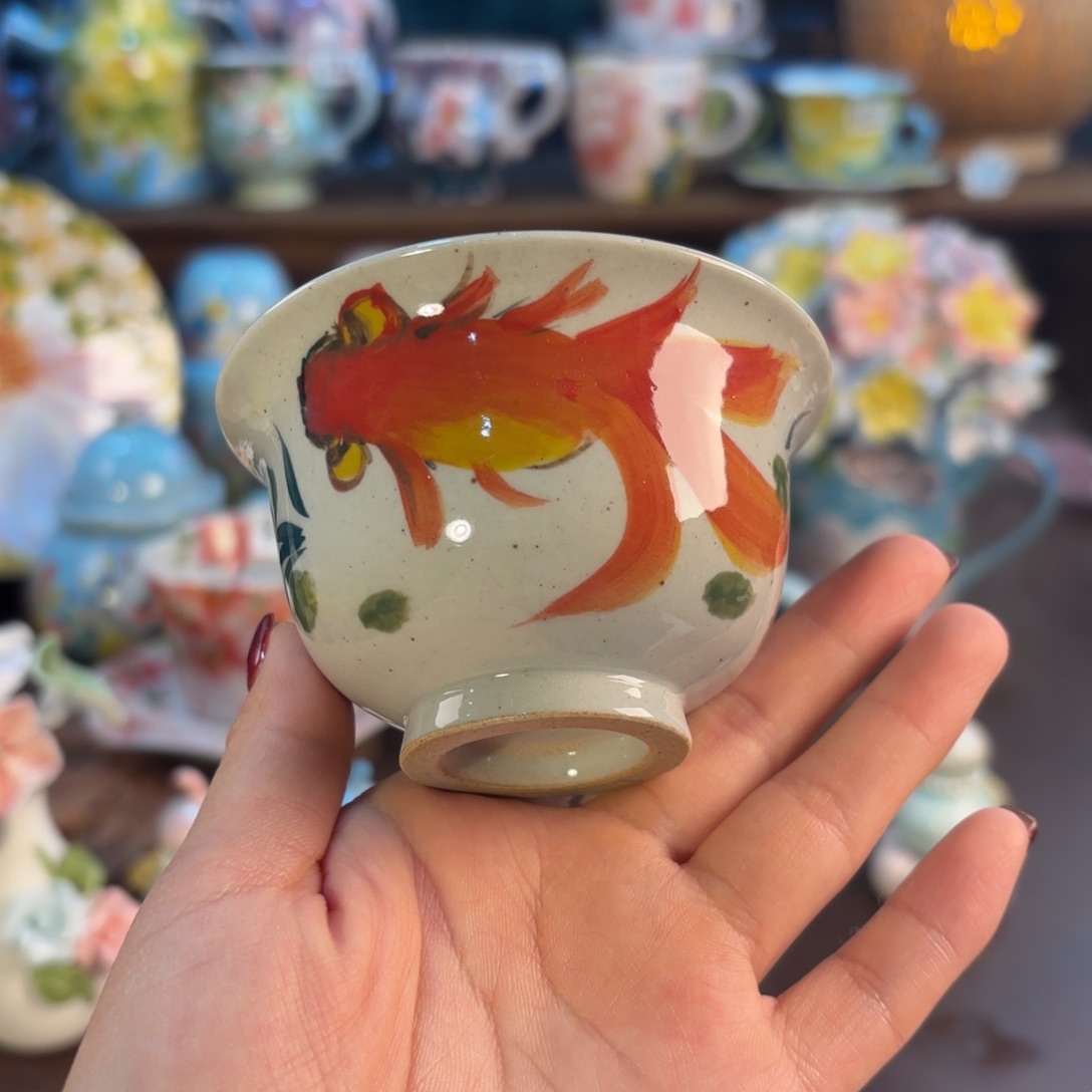 景德镇手绘高温釉下彩陶瓷茶具