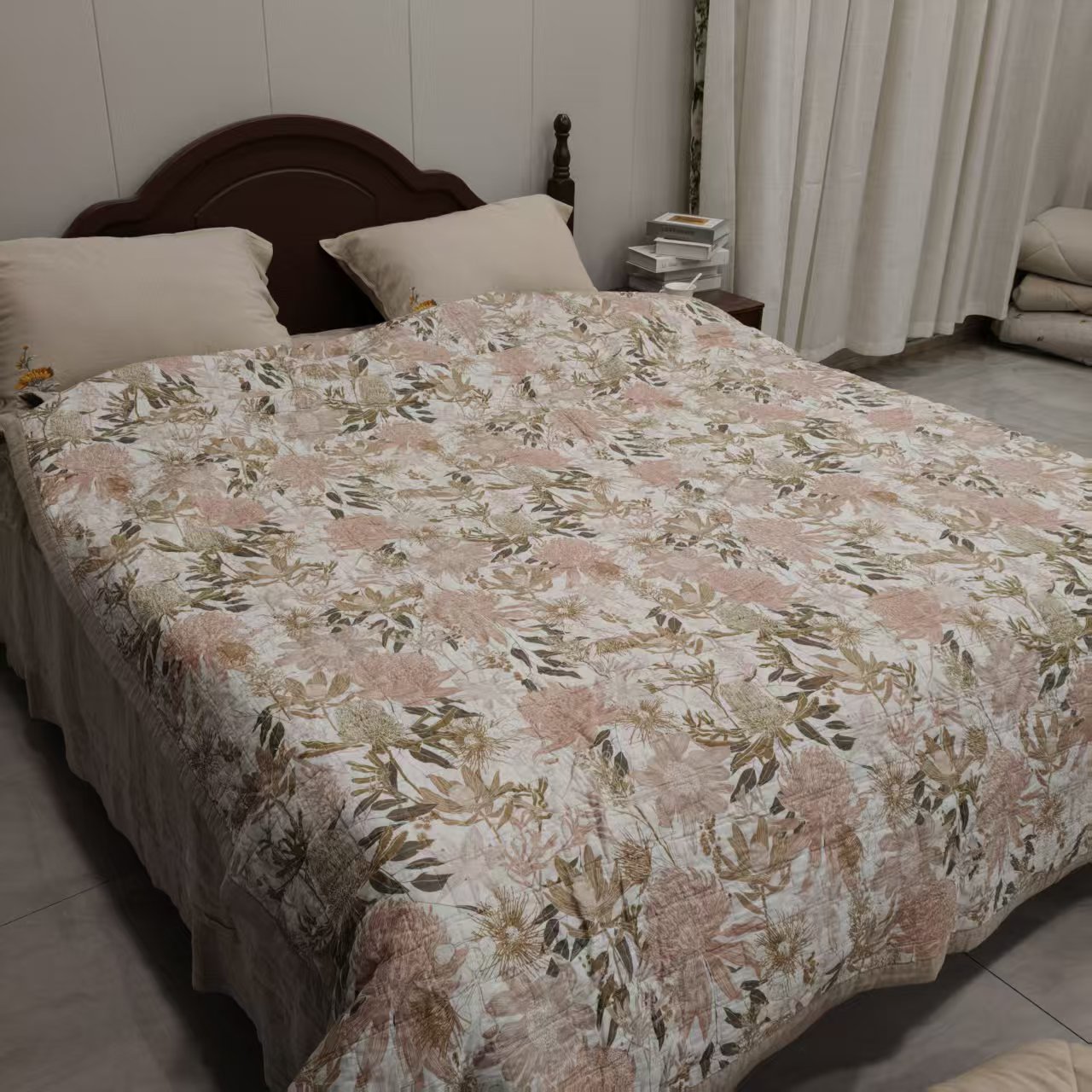 200*230纯天然罗布麻双面印花盖毯