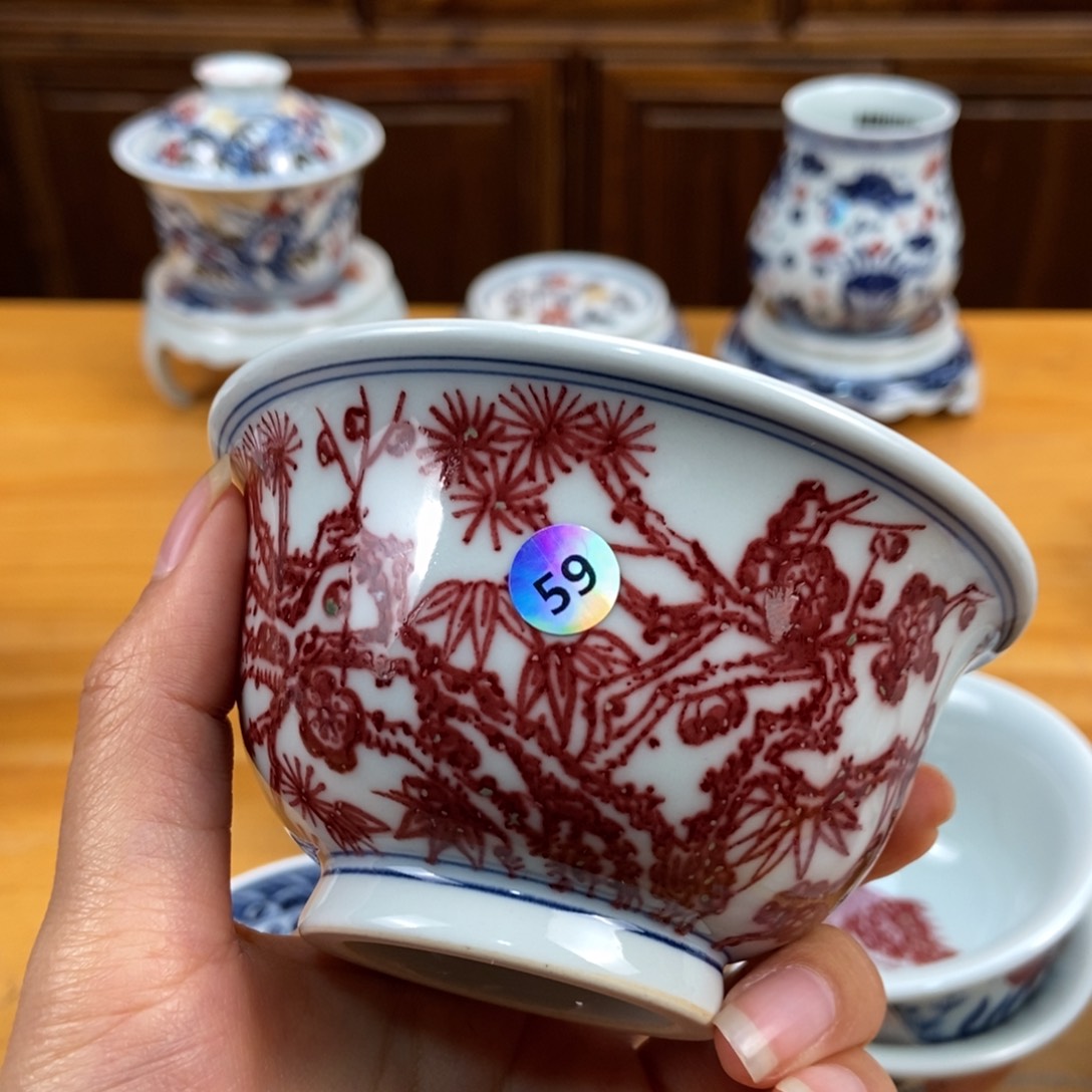 手绘现代茶具非古董